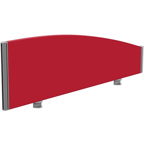 Sprint Eco Office Desk Screen Curved Top W1200xH380-180mm Red Sprint Eco Office Desk Screen Curved Top W1200xH380-180mm Red