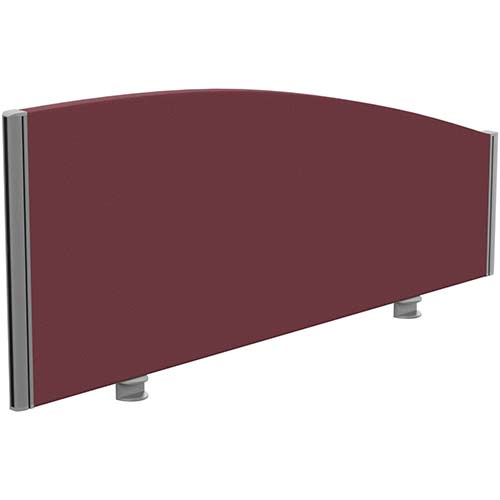 Sprint Eco Office Desk Screen Curved Top W1200xH480-280mm Burgundy