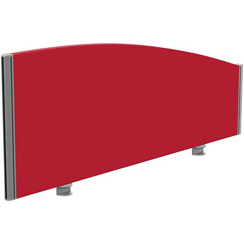 Sprint Eco Office Desk Screen Curved Top W1200xH480-280mm Red