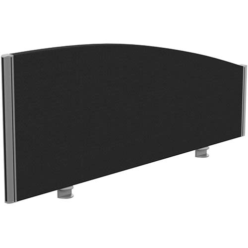 Sprint Eco Office Desk Screen Curved Top W1200xH480-280mm Black Sprint Eco Office Desk Screen Curved Top W1200xH480-280mm Black