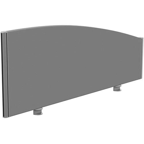 Sprint Eco Office Desk Screen Curved Top W1200xH480-280mm Grey