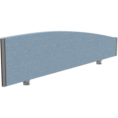 Sprint Eco Office Desk Screen Curved Top W1400xH380-180mm Light Blue Sprint Eco Office Desk Screen Curved Top W1400xH380-180mm Light Blue