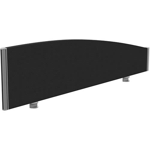 Sprint Eco Office Desk Screen Curved Top W1400xH380-180mm Black Sprint Eco Office Desk Screen Curved Top W1400xH380-180mm Black