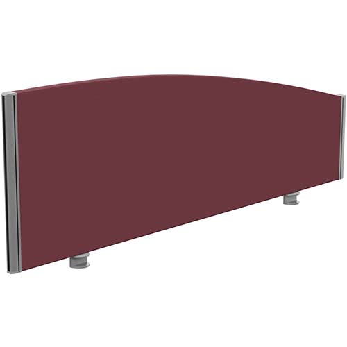 Sprint Eco Office Desk Screen Curved Top W1400xH480-280mm Burgundy