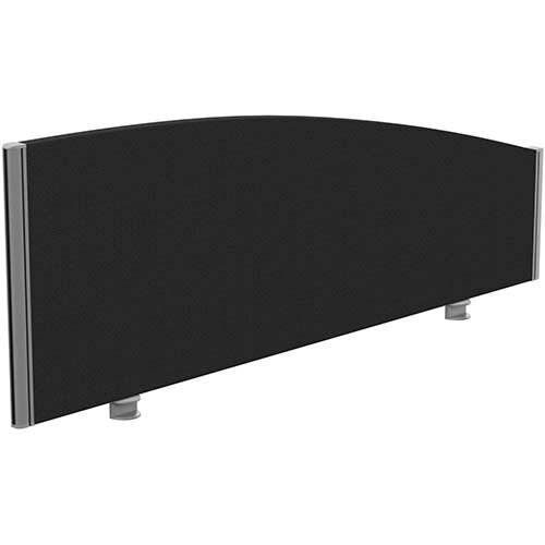 Sprint Eco Office Desk Screen Curved Top W1400xH480-280mm Black Sprint Eco Office Desk Screen Curved Top W1400xH480-280mm Black
