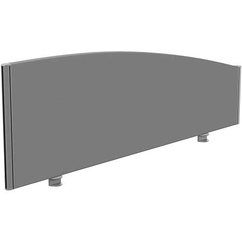 Sprint Eco Office Desk Screen Curved Top W1400xH480-280mm Grey Sprint Eco Office Desk Screen Curved Top W1400xH480-280mm Grey