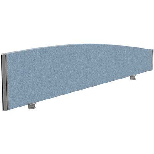Sprint Eco Office Desk Screen Curved Top W1600xH380-180mm Light Blue Sprint Eco Office Desk Screen Curved Top W1600xH380-180mm Light Blue