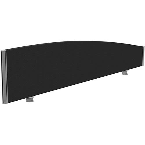 Sprint Eco Office Desk Screen Curved Top W1600xH380-180mm Black Sprint Eco Office Desk Screen Curved Top W1600xH380-180mm Black