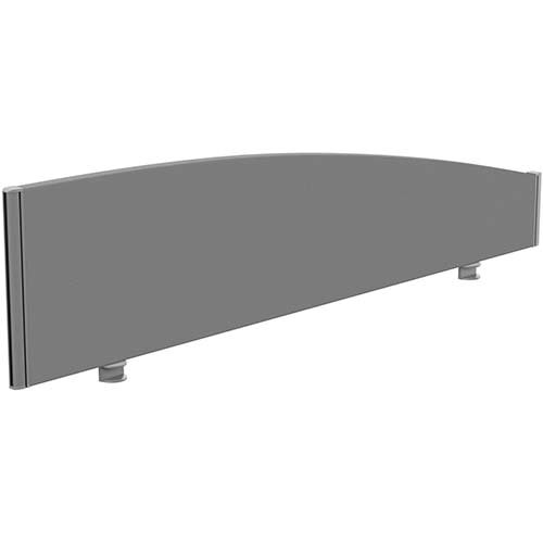 Sprint Eco Office Desk Screen Curved Top W1600xH380-180mm Grey