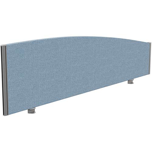 Sprint Eco Office Desk Screen Curved Top W1600xH480-280mm Light Blue Sprint Eco Office Desk Screen Curved Top W1600xH480-280mm Light Blue