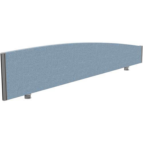 Sprint Eco Office Desk Screen Curved Top W1800xH380-180mm Light Blue