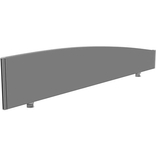Sprint Eco Office Desk Screen Curved Top W1800xH380-180mm Grey Sprint Eco Office Desk Screen Curved Top W1800xH380-180mm Grey