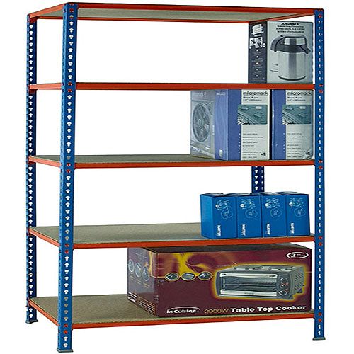 Standard Duty Painted Orange Shelf Unit Blue W900xD300xH2000mm 378966