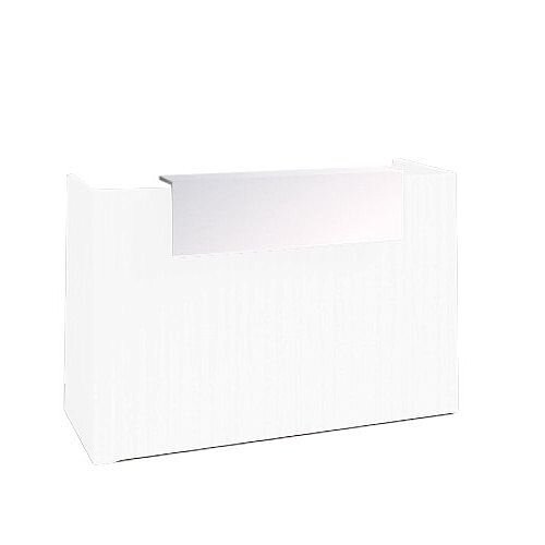 SOVE Minimalist Design Reception Desk W1300mm White With White Counter Top SOVE Minimalist Design Reception Desk W1300mm White With White Counter Top