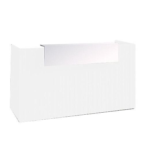 SOVE Minimalist Design Reception Desk W1900mm White With White Counter Top