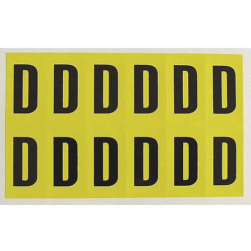 Adhesive Label Bin Sticker Letter D H19Xw14mm 36 Characters Per Sheet ...