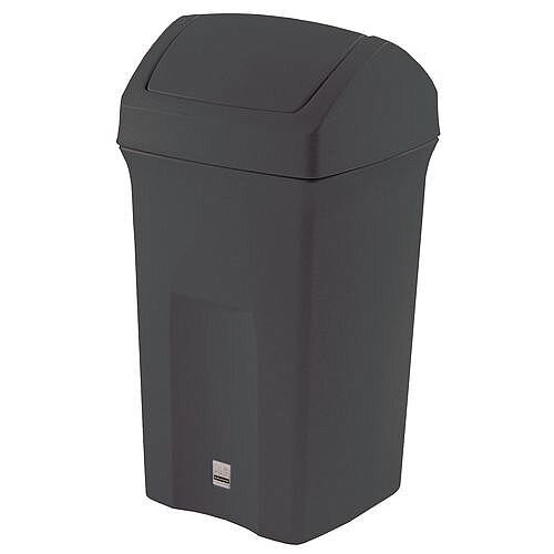 Coloured Swing Top Bin Black 100L Hunt Office Ireland