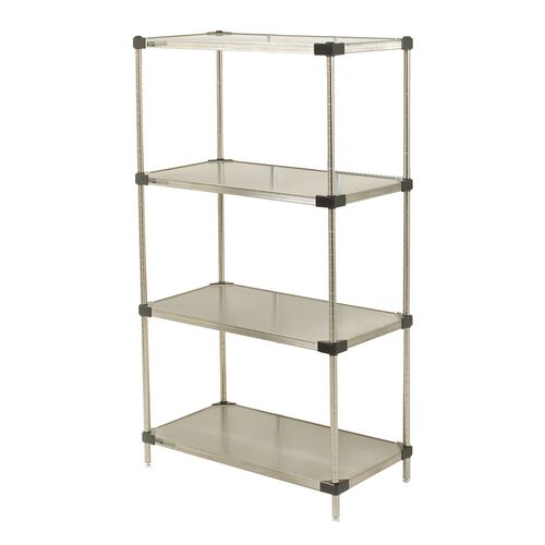 Super Erecta Solid Stainless Steel Shelving 5 Shelf Unit HxWxDmm 1895x1219x457