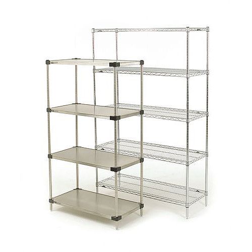 Super Erecta Solid Stainless Steel Shelving 5 Shelf Unit HxWxDmm 1895x1067x610 Super Erecta Solid Stainless Steel Shelving 5 Shelf Unit HxWxDmm 1895x1067x610