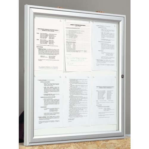 Outdoor Glazed Lockable Noticeboard With Magnetic Surface Holds 2 x A4 Sheets