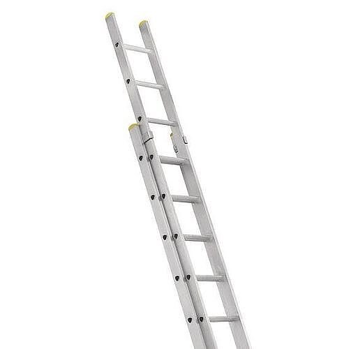 BS EN131 Comfort 54 Rung Three Section Ladder Extended Height 4.04M