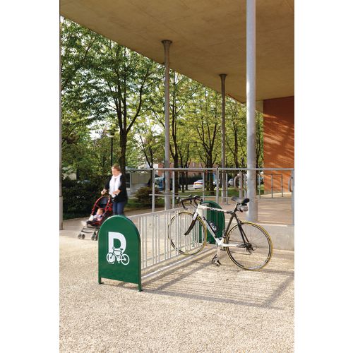 Multi-Cycle Stand With Logo Panel 16 Bike Capacity