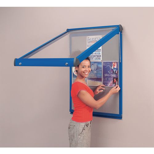 Deluxe Glazed Shield Lockable Internal Office Noticedboard Holds 15 x A4 Sheets