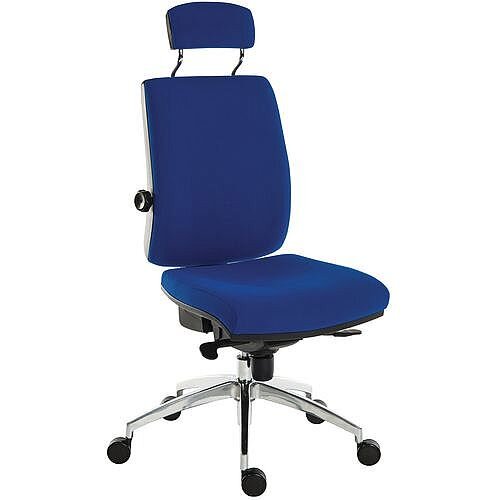 Ergo Plus Premier 24 Hour Executive Ergonomic Posture Office Chair With Headrest Fabric Blue