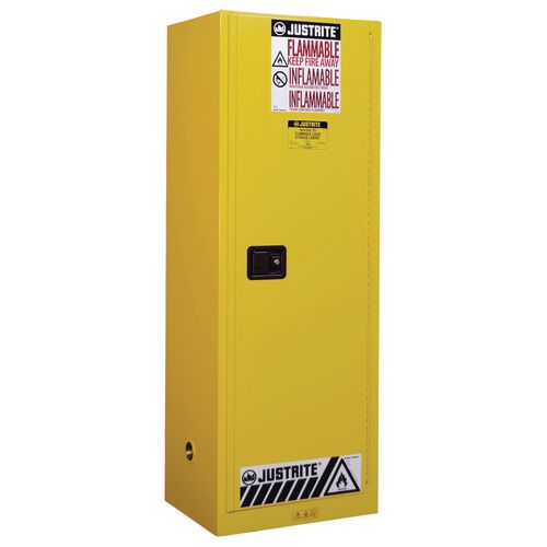 Justrite Slimline Safety Flammable Manual Close Storage Cabinet 94L HxWxD mm: 1651x590x457