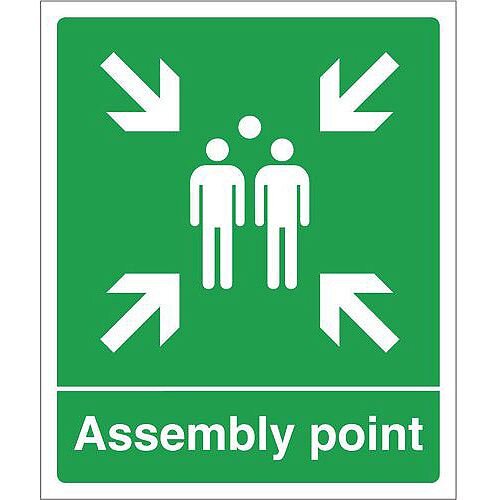 Pvc Assembly Point Sign PVC Assembly Point Sign Assembly Point - Hunt Office Ireland