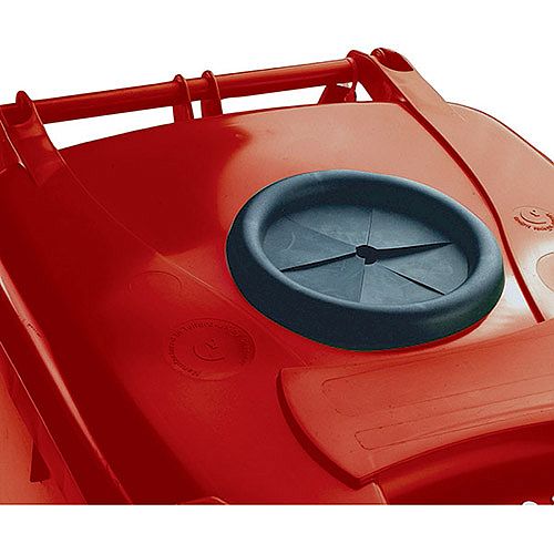 Wheelie Bin 360 Litre with Bottle Bank Aperture and Lid Lock Red Wheelie Bin 360 Litre with Bottle Bank Aperture and Lid Lock Red