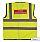 Fire Warden Vest High Visibility XL Yellow (Conforms to EN471 Class 2) IVGFVW