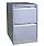 2 Drawer Steel Filing Cabinet Flush Front Silver Bisley BS2E