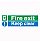 Fire Exit Keep Clear Self-Adhesive Vinyl Sign 150x450mm