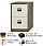 2 Drawer Steel Filing Cabinet Lockable Brown & Cream Trexus By Bisley