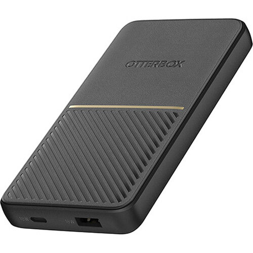 OtterBox Power Bank 10K mAh USB A&C 18W USB-PD, black -2 output connectors (USB, USB-C)