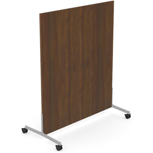 Ashford Floor Standing Mobile Screen 1200mm High 1000mm Wide Dark walnut