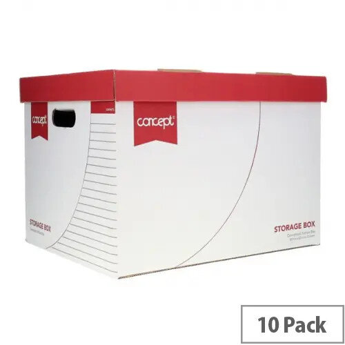 Archive Storage Boxes - 387x327x250mm, A2834359 Pack of 10