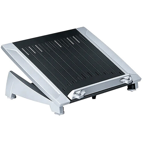 Fellowes Office Suites Laptop Riser Plus - Adjustable Angle 14-27.5°, Laptop Stand for up to 15-inch Laptops, 5kg Maximum Load - Colour: Silver, Black 8036701