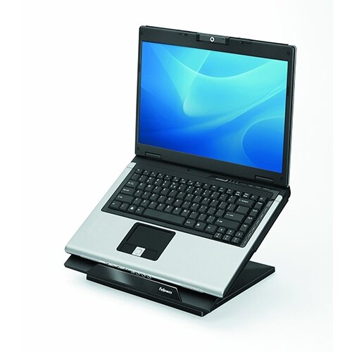 Fellowes Designer Suites Laptop Riser - Angle Adjustable (0-30 Degrees) Laptop Stand, For Laptops up to 17-inch, Max. Load Capacity 11.3kg - Colour: Black 8038401