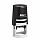COLOP Printer R 40 Round Dater Pre-Inked Rubber Stamp Black Ink Black Handle