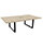 Prestige Meeting Table Seats 8 To 10 People 2400x1400x735mm - Bleached Oak Top And A Metal Arch Ribbon Black Leg