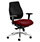 Chiro Plus 24 Hour Posture Office Chair - High Back Multi-Functional Arms - Lumbar Support - Seat Slide - Black Back - Chilli Red Seat - Weight Tolerance 150kg
