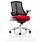 Flex Task Operator Office Chair White Frame Black Back Cherry Red Seat