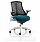 Flex Task Operator Office Chair White Frame Black Back Kingfisher Green Seat