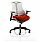 Flex Task Operator Office Chair Black Frame White Back Pimento Rustic Orange Seat