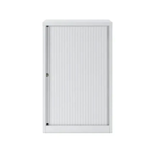 Bisley A4 Euro Tambour - 1 Door - Includes 2 Shelves, White Shutter – H1030xW800mmxD430mm