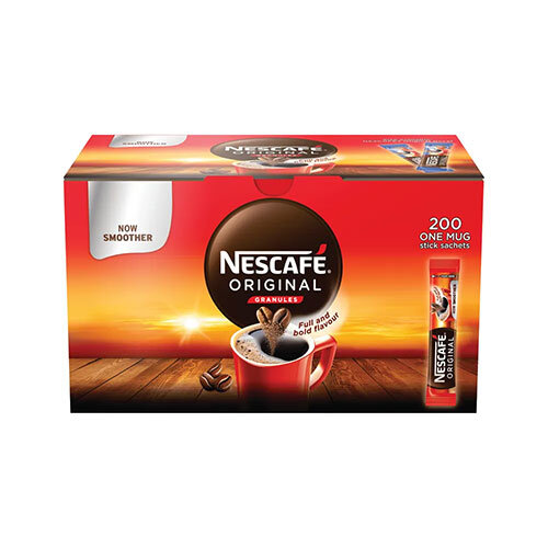 Nescafé Coffee Sachets, Original Granules (Pack of 200) - Convenient Instant Coffee for Offices, Homes & Catering