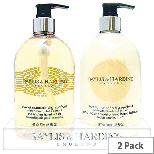 Baylis & Harding Mandarin Grapefruit Tray Hand Wash & Hand Lotion Cream Set 0604243