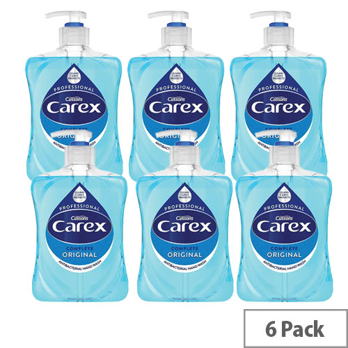 Carex Pack of 6 AntiBacterial Original Hand Wash Liquid Soap 250ml